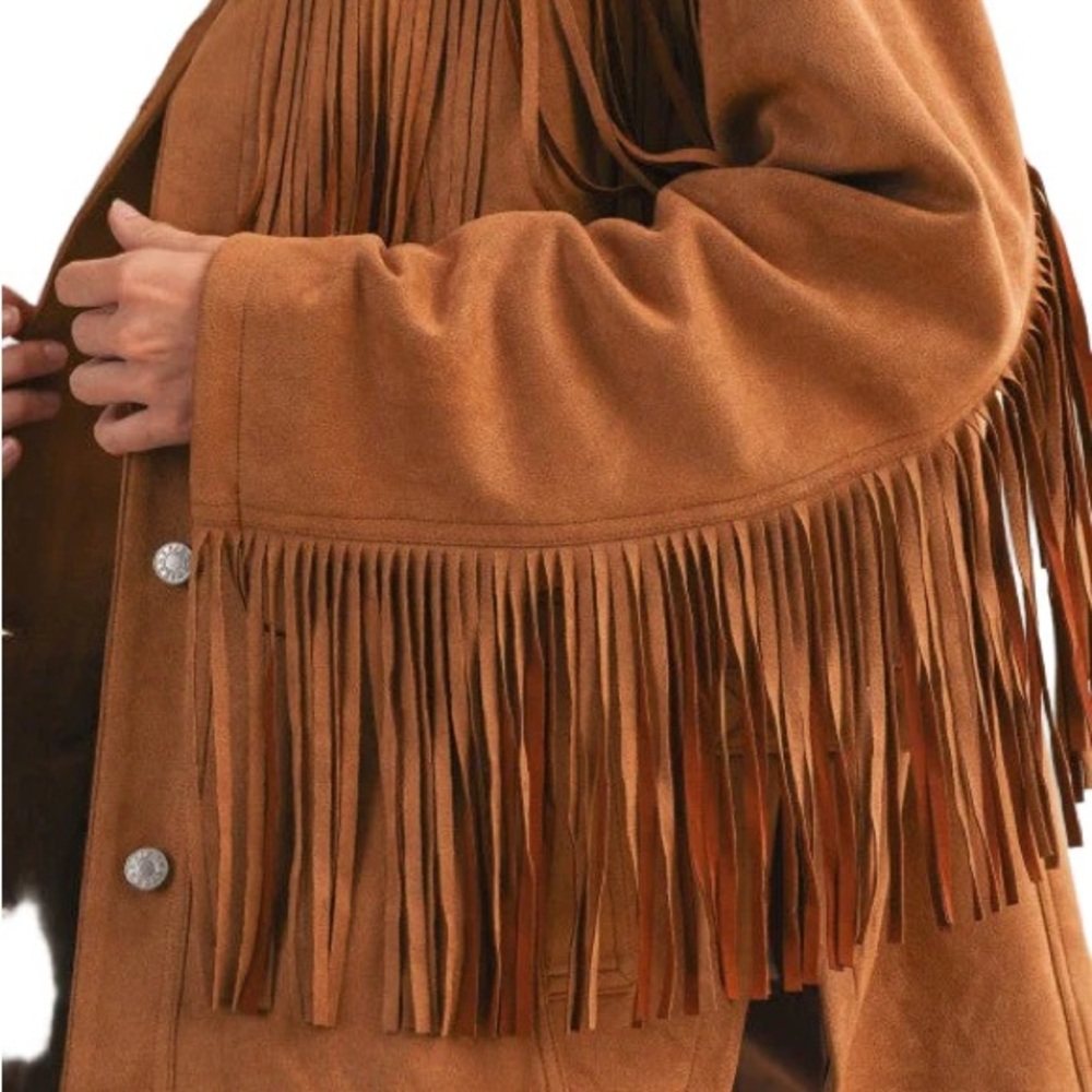 Women's Leather Suede NWT Fringe Jacket